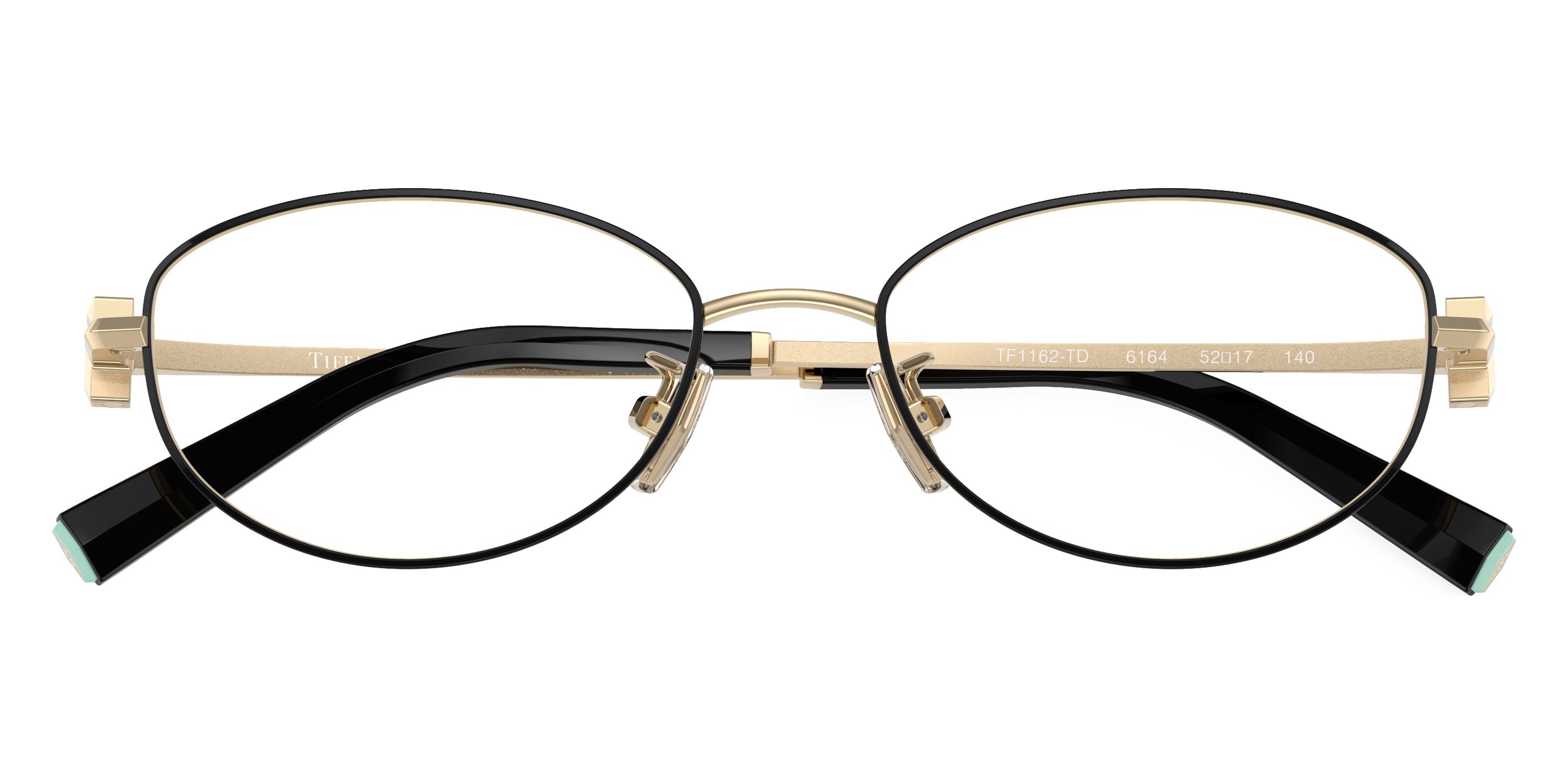 TIFFANY EYEGLASSES - TF1162TD 6164 52 - Black on Pale Gold