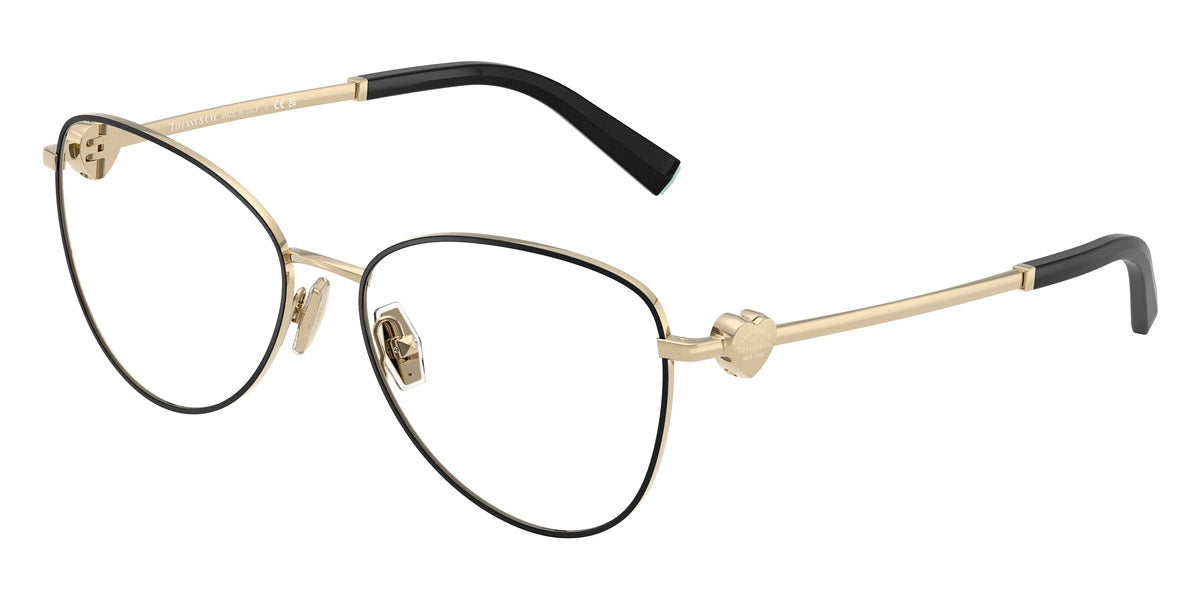 TIFFANY EYEGLASSES - TF1163B 6164 56 - Black on Pale Gold