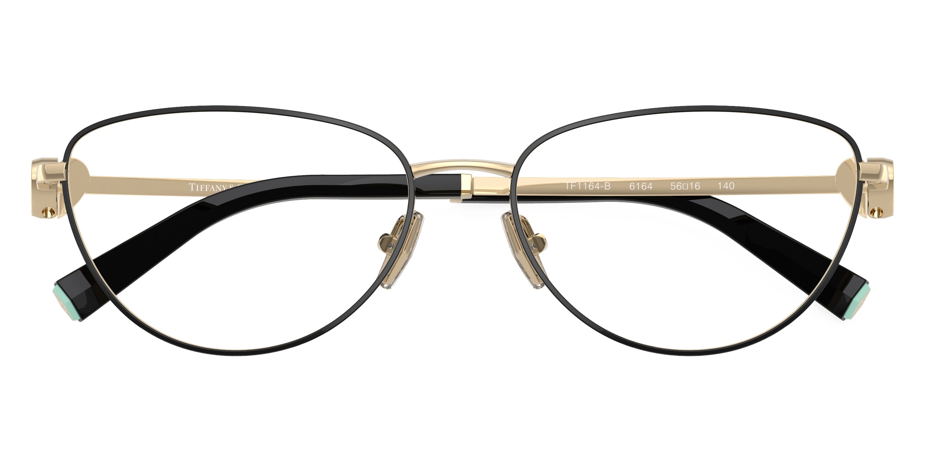 TIFFANY EYEGLASSES - TF1164B 6164 54 - Black on Pale Gold