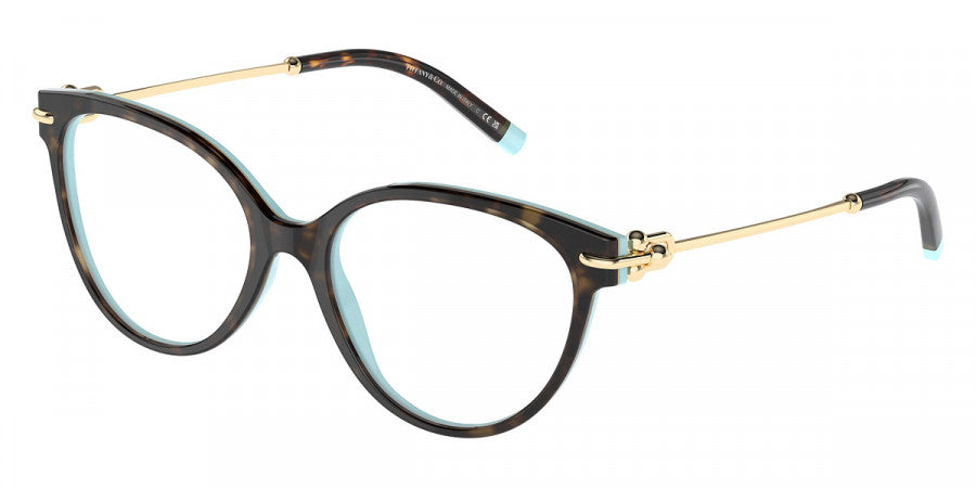 TIFFANY EYEGLASSES - TF2217 8134 51 - Havana on Tiffany Blue/Pale Gold