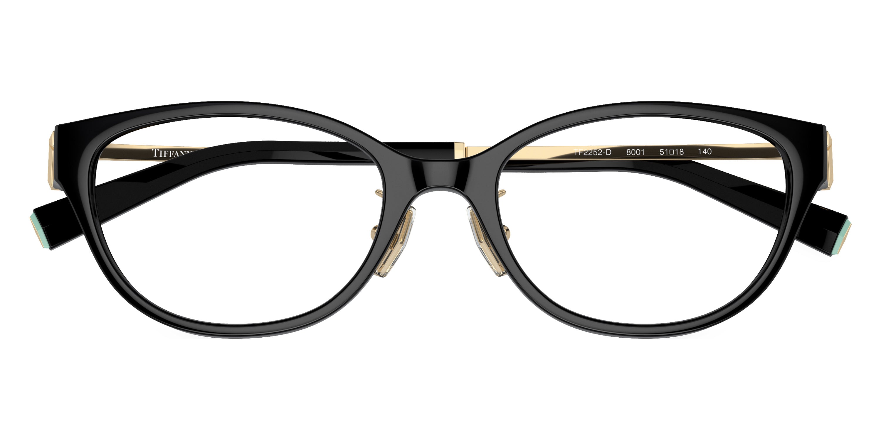 TIFFANY EYEGLASSES - TF2252D 8001 51 - Black/Pale Gold