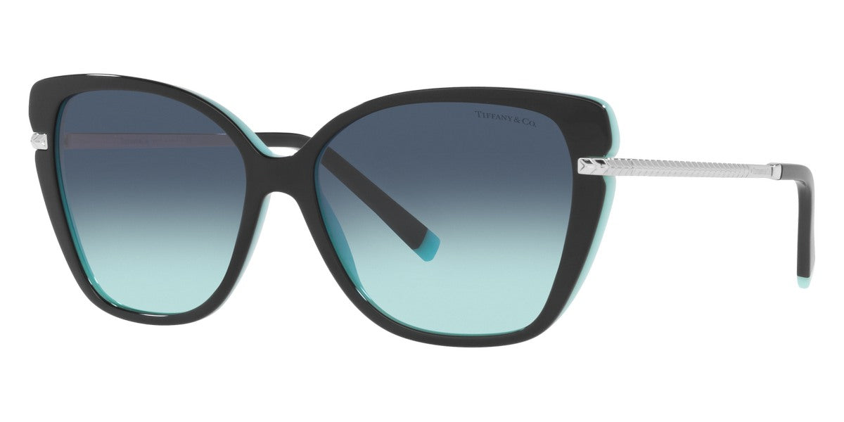 TIFFANY SUNGLASSES - TF4190 80559S 57 - Black on Tiffany Blue