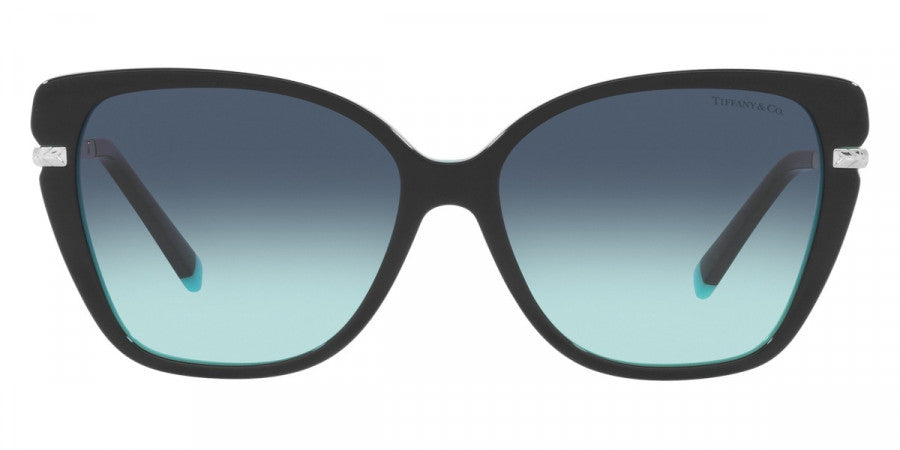 TIFFANY SUNGLASSES - TF4190 80559S 57 - Black on Tiffany Blue