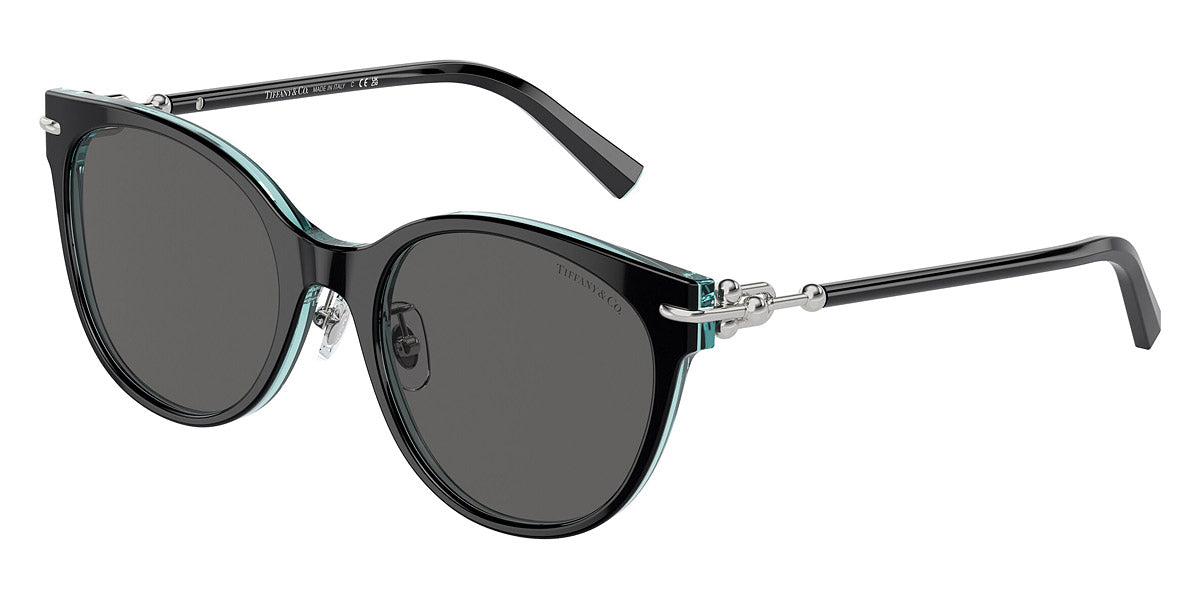 TIFFANY SUNGLASSES - TF4223D 8285S4 54 - Black on Crystal Tiffany Blue