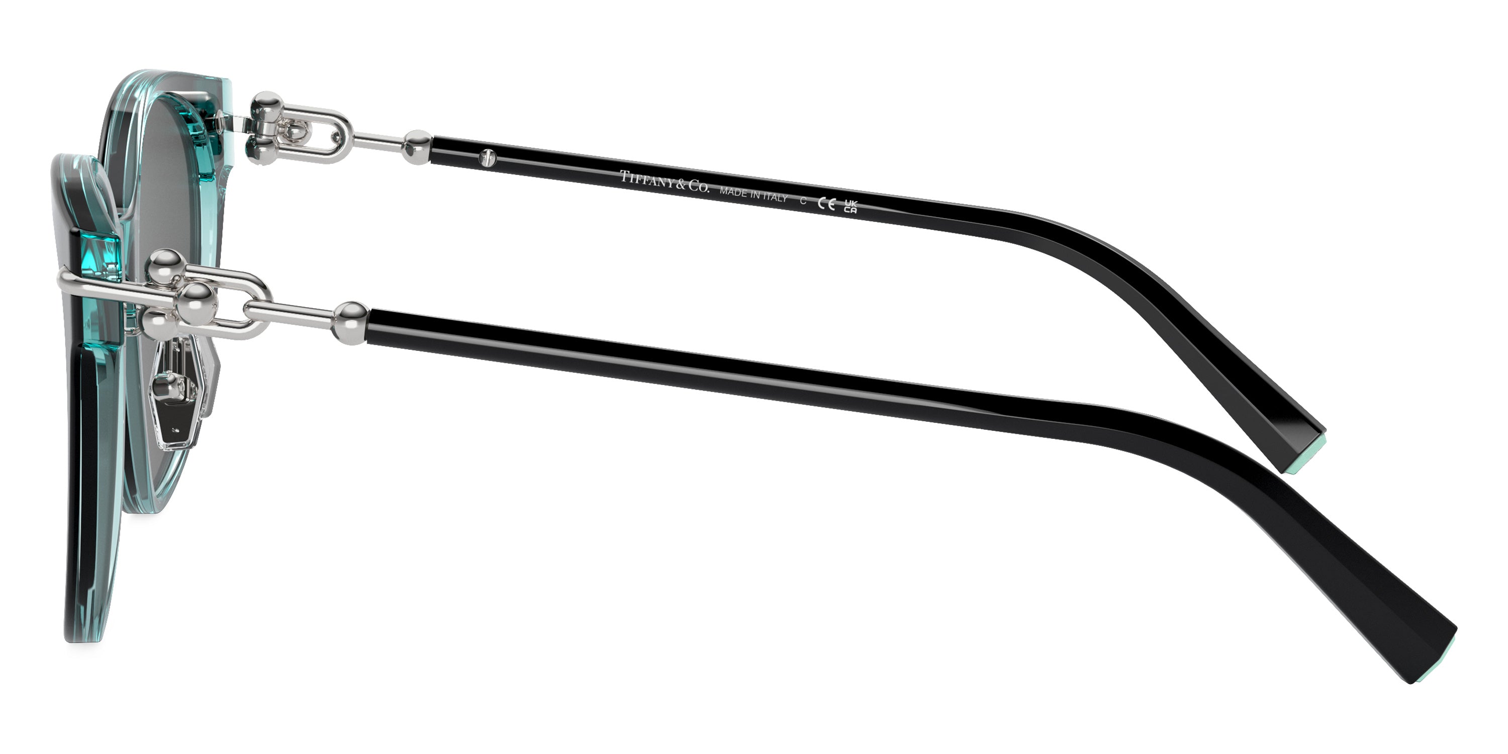 TIFFANY SUNGLASSES - TF4223D 8285S4 54 - Black on Crystal Tiffany Blue