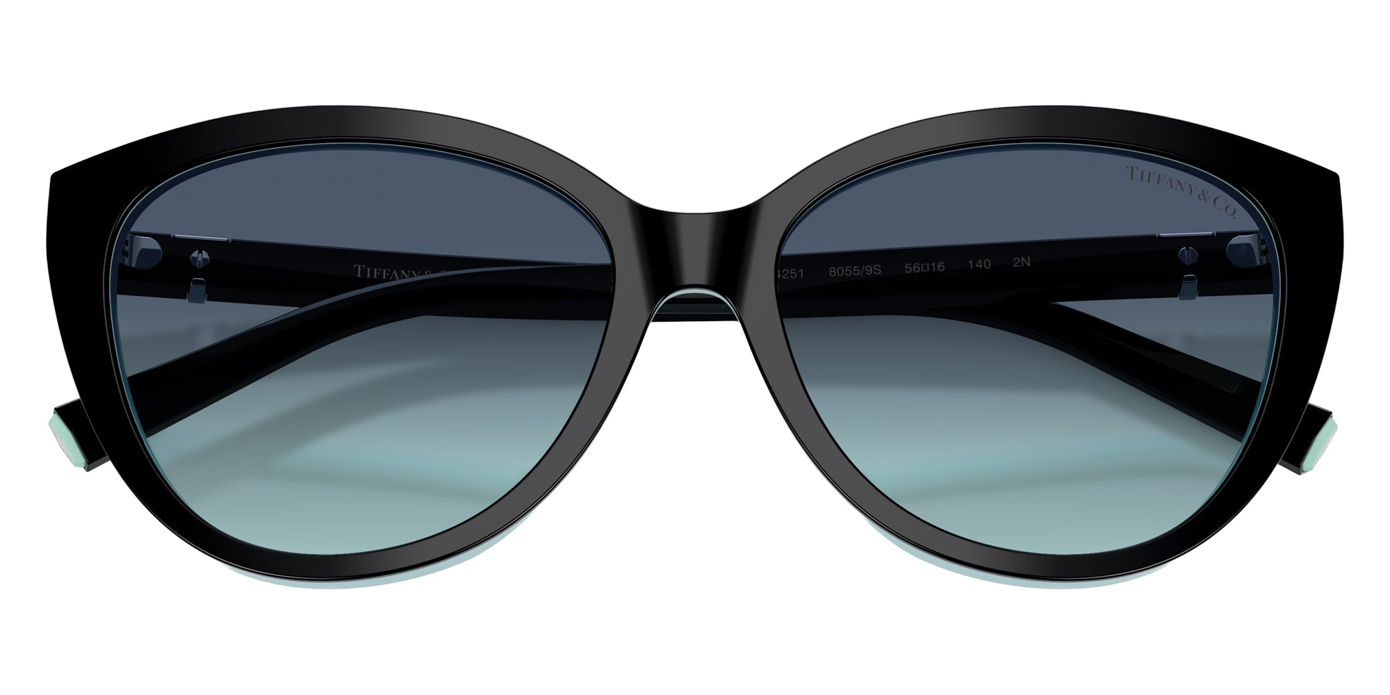 TIFFANY SUNGLASSES - TF4251 80559S 56 - Black on Tiffany Blue