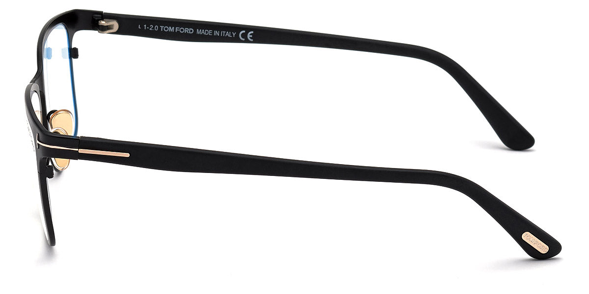 TOM FORD EYEGLASSES - FT5733-B 002 53 - Matte Black/Shiny Rose Gold/T Logo