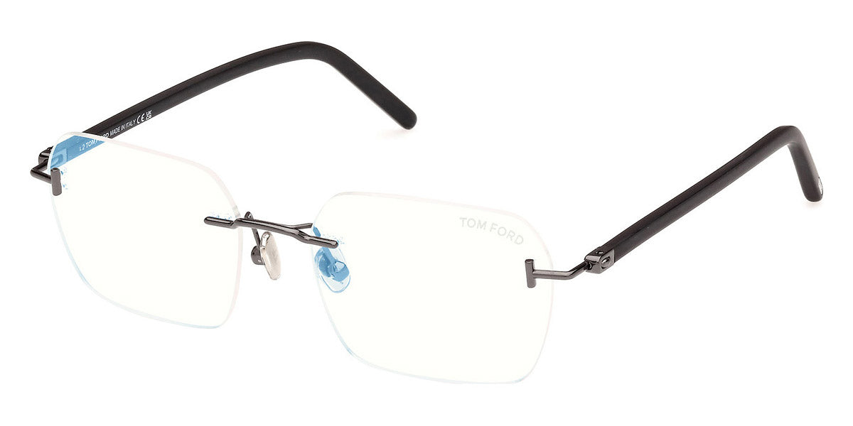 TOM FORD EYEGLASSES - FT5934-B 012 54 - Shiny Dark Ruthenium