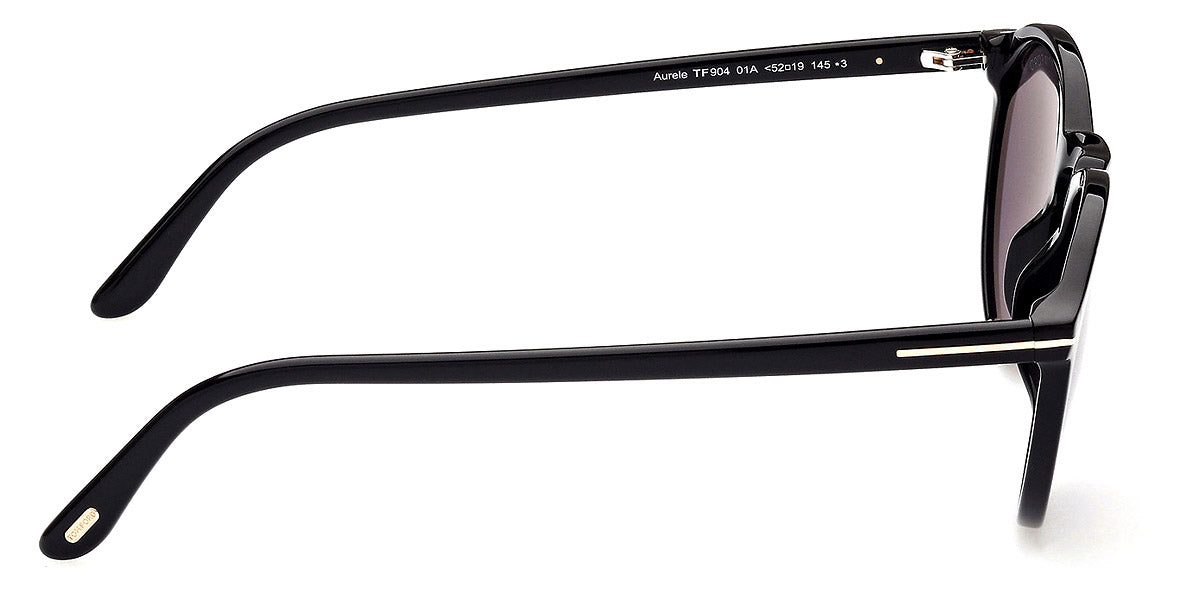 TOM FORD SUNGLASSES AURELE - FT0904 01A 52 - Shiny Black