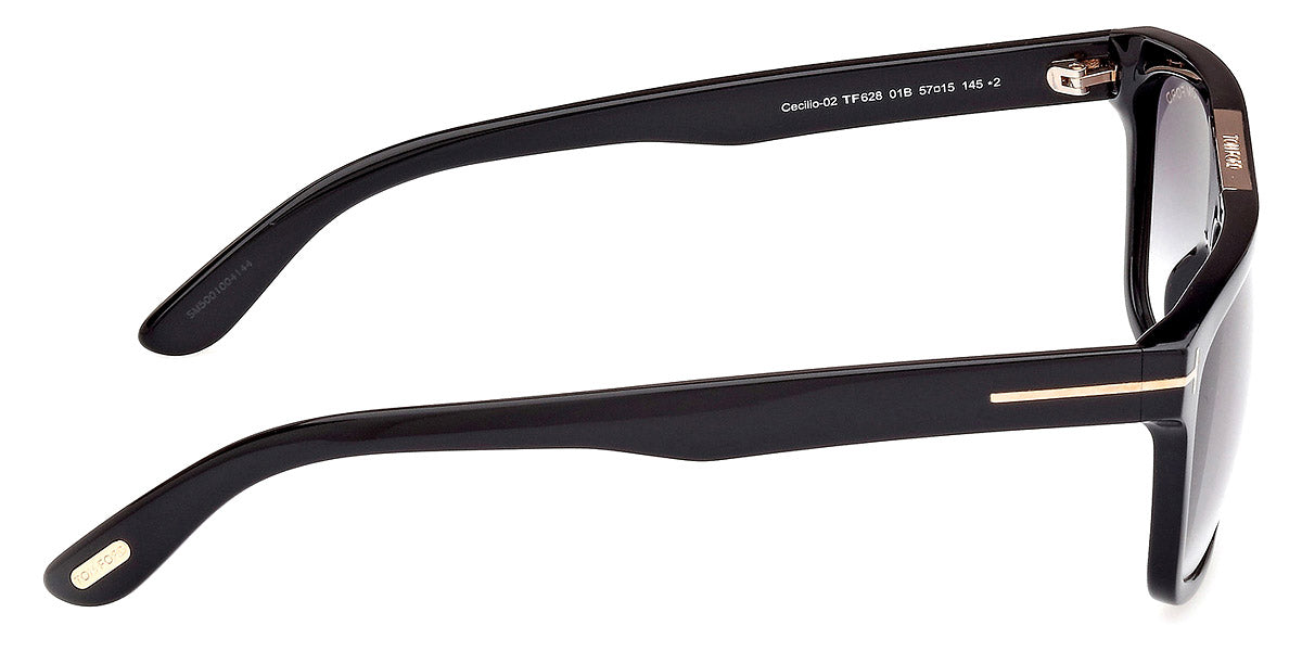 TOM FORD SUNGLASSES CECILIO - FT0628 02 01B 57 - Shiny Black