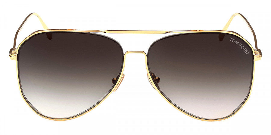 TOM FORD SUNGLASSES CHARLES - FT0853 02 30B 60 - Shiny TF Yellow Gold