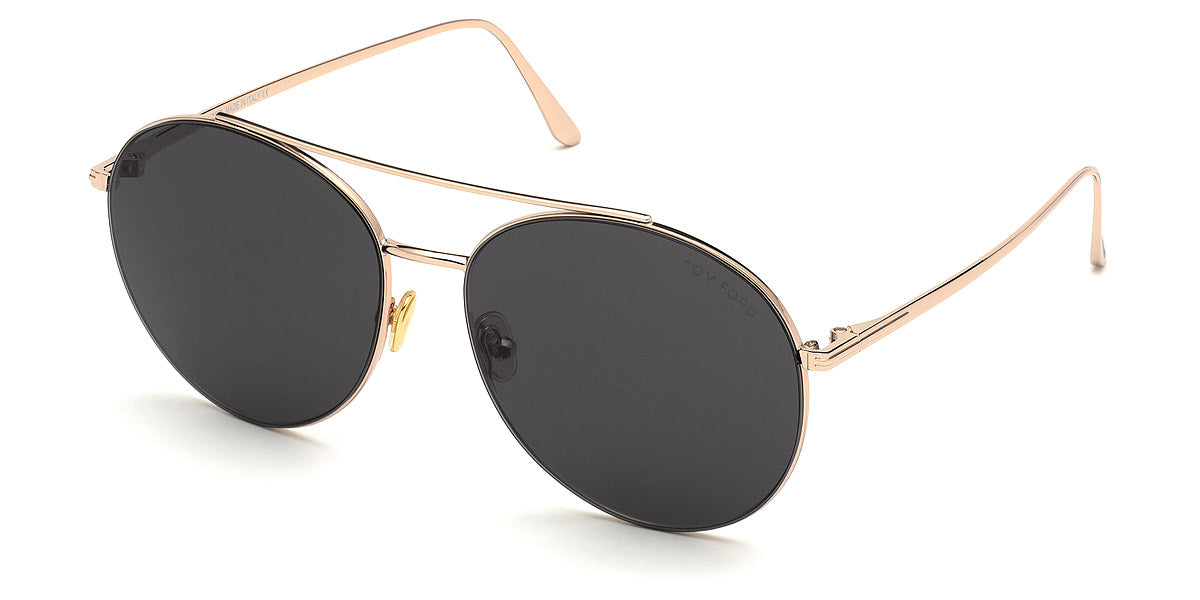 TOM FORD SUNGLASSES CLEO - FT0757 28A 59 - Shiny Rose Gold
