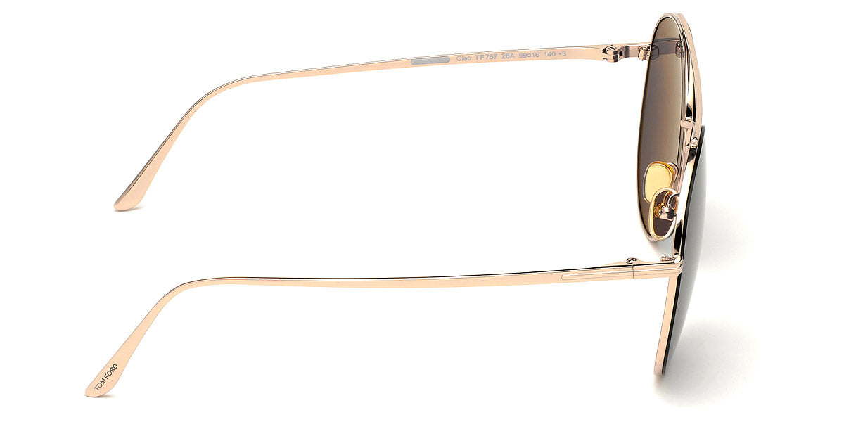 TOM FORD SUNGLASSES CLEO - FT0757 28A 59 - Shiny Rose Gold
