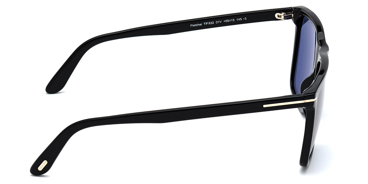 TOM FORD SUNGLASSES FLETCHER - FT0832 01V 57 - Shiny Black