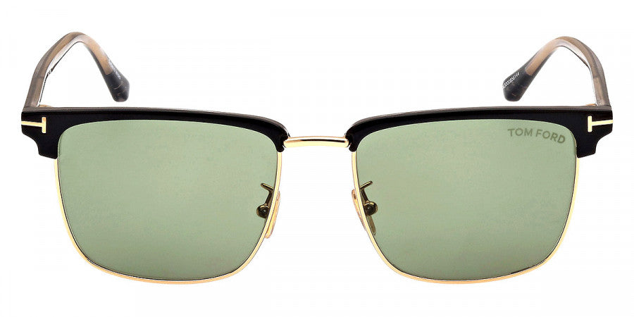 TOM FORD SUNGLASSES HUDSON - FT0997-H 02 01N 55 - Shiny Yellow Gold/T Logo