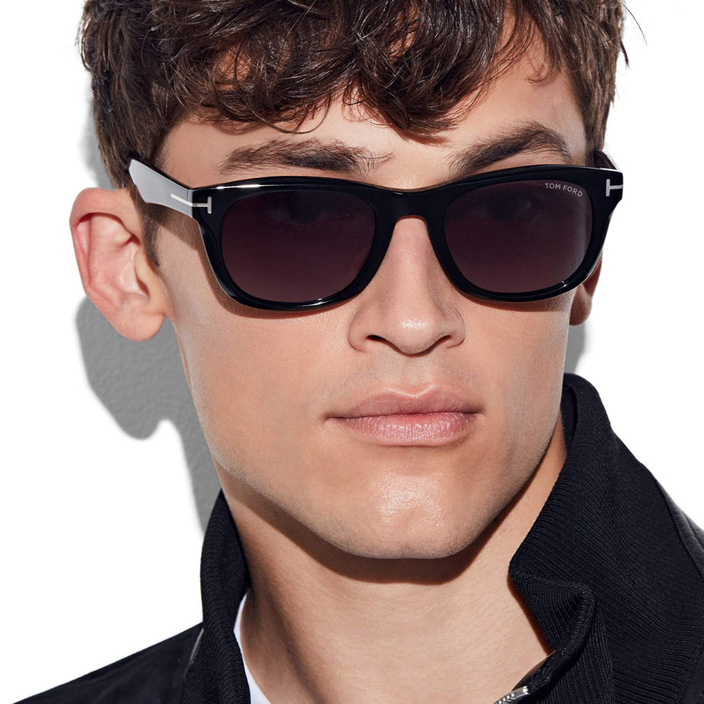 TOM FORD SUNGLASSES KENDEL - FT1076 01B 54 - Shiny Black/Eco/T Logo