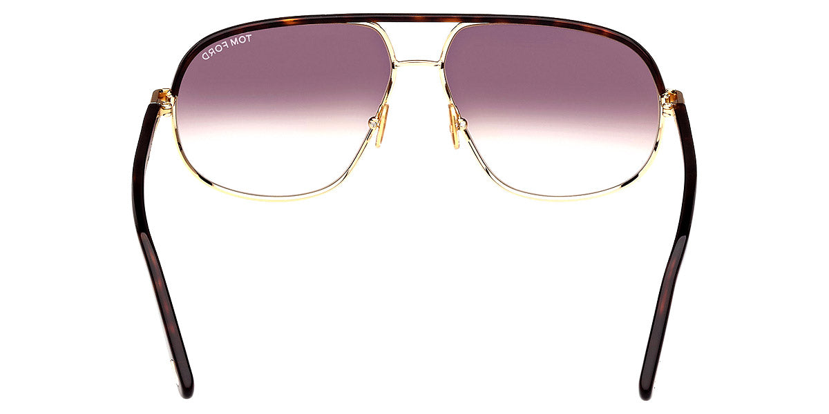 TOM FORD SUNGLASSES MAXWELL - FT1019 30F 59 - Shiny Deep Gold/Shiny Dark Havana/T Logo