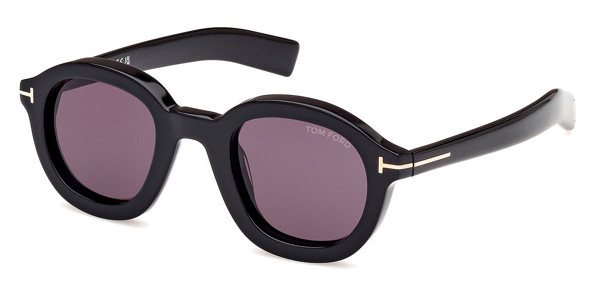 TOM FORD SUNGLASSES RAFFA - FT1100 01A 46 - Shiny Black