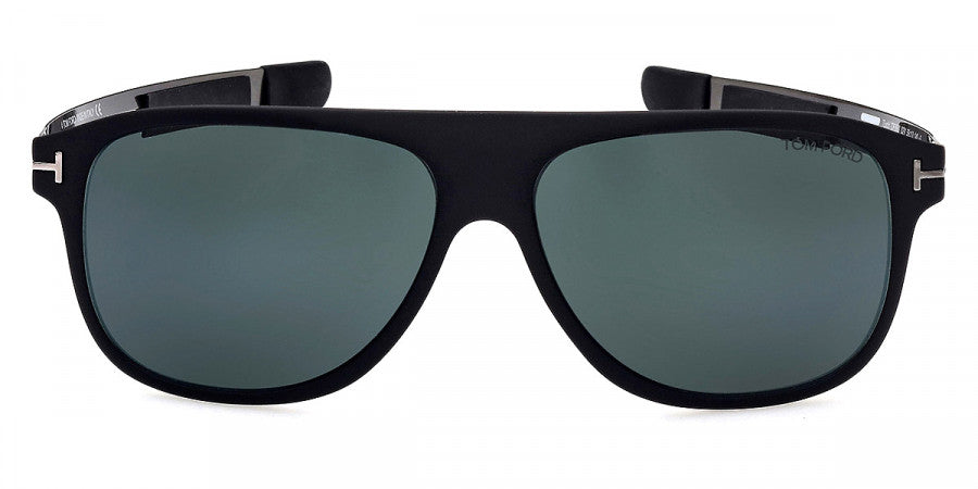TOM FORD SUNGLASSES TODD - FT0880 02V 59 - Matte Black with Shiny Dark Ruthenium