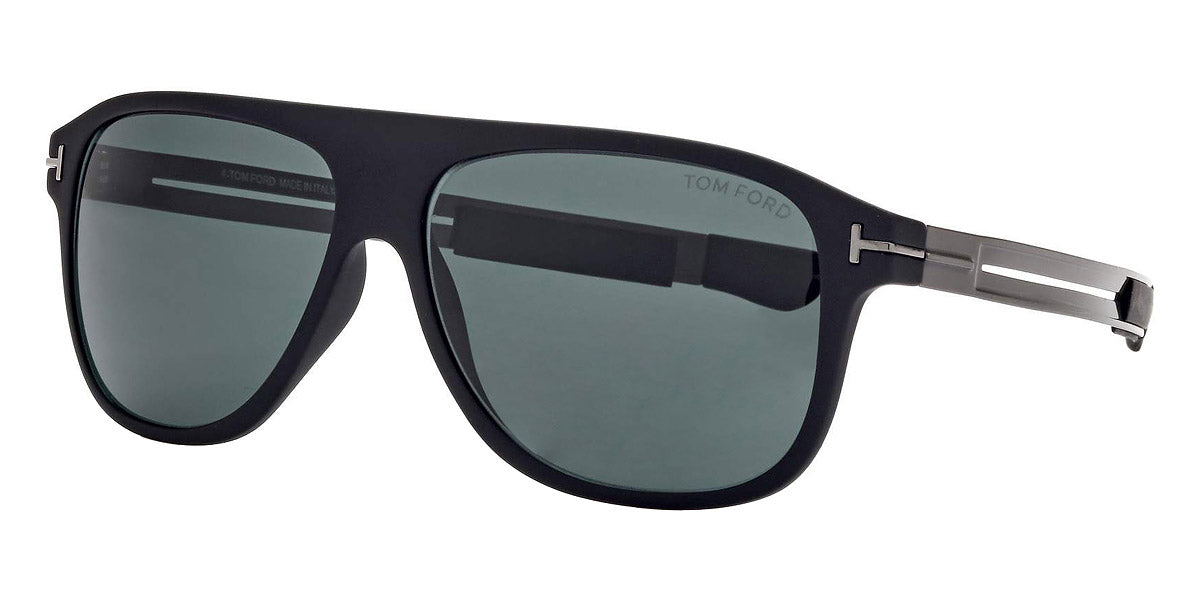 TOM FORD SUNGLASSES TODD - FT0880 02V 59 - Matte Black with Shiny Dark Ruthenium
