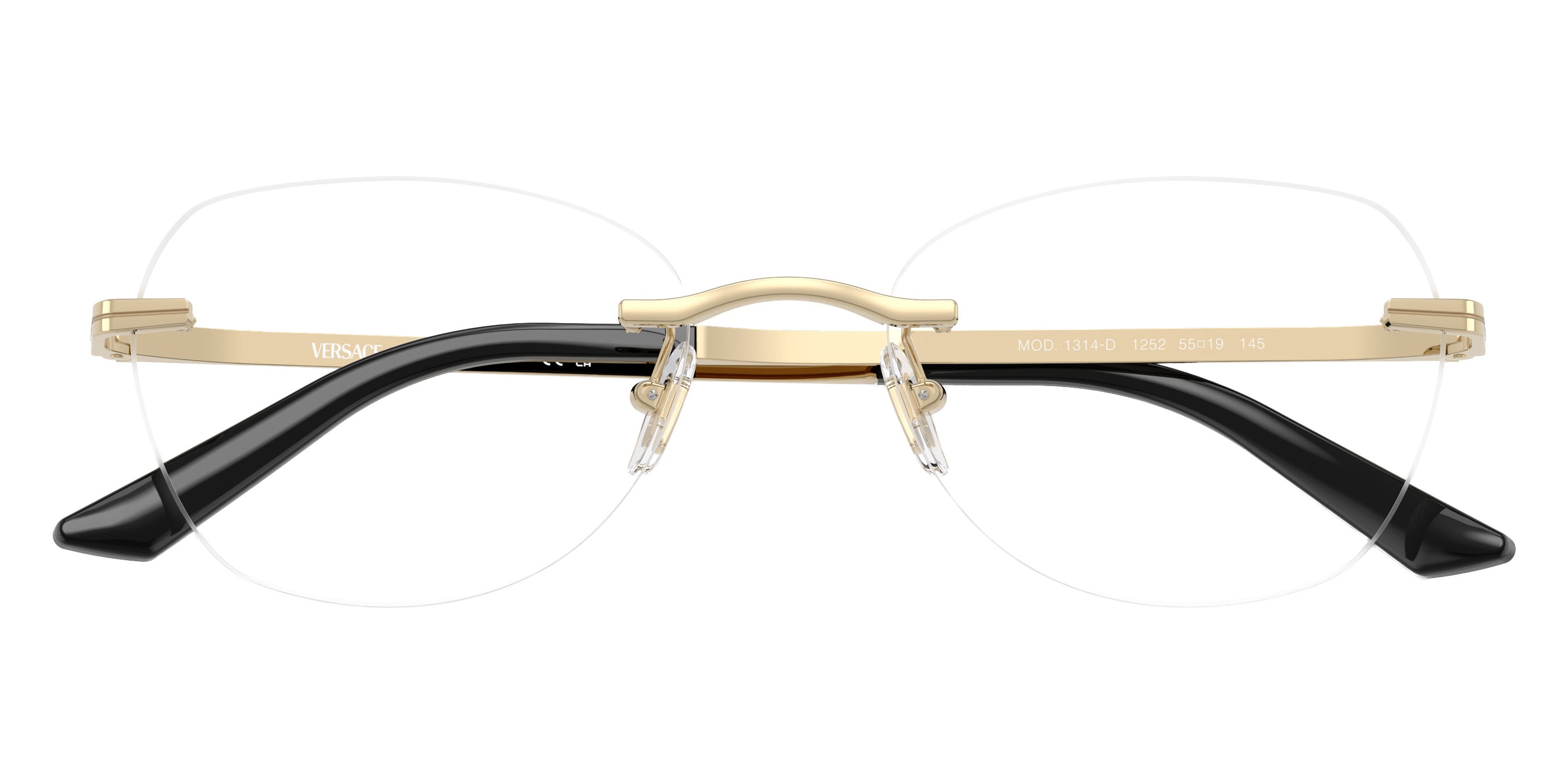 VERSACE EYEGLASSES - VE1314D 1252 55 - Pale Gold