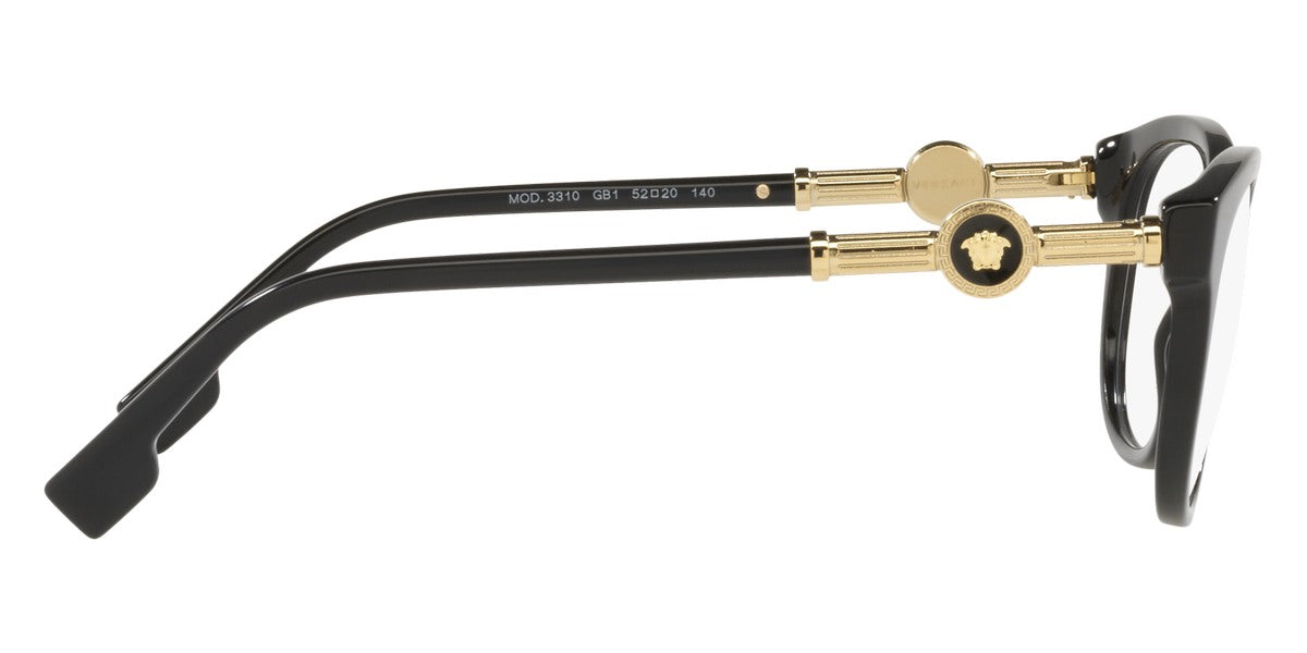 VERSACE EYEGLASSES - VE3310 GB1 52 - Black