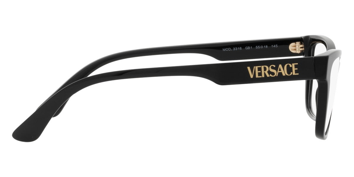 VERSACE EYEGLASSES - VE3316 GB1 53 - Black