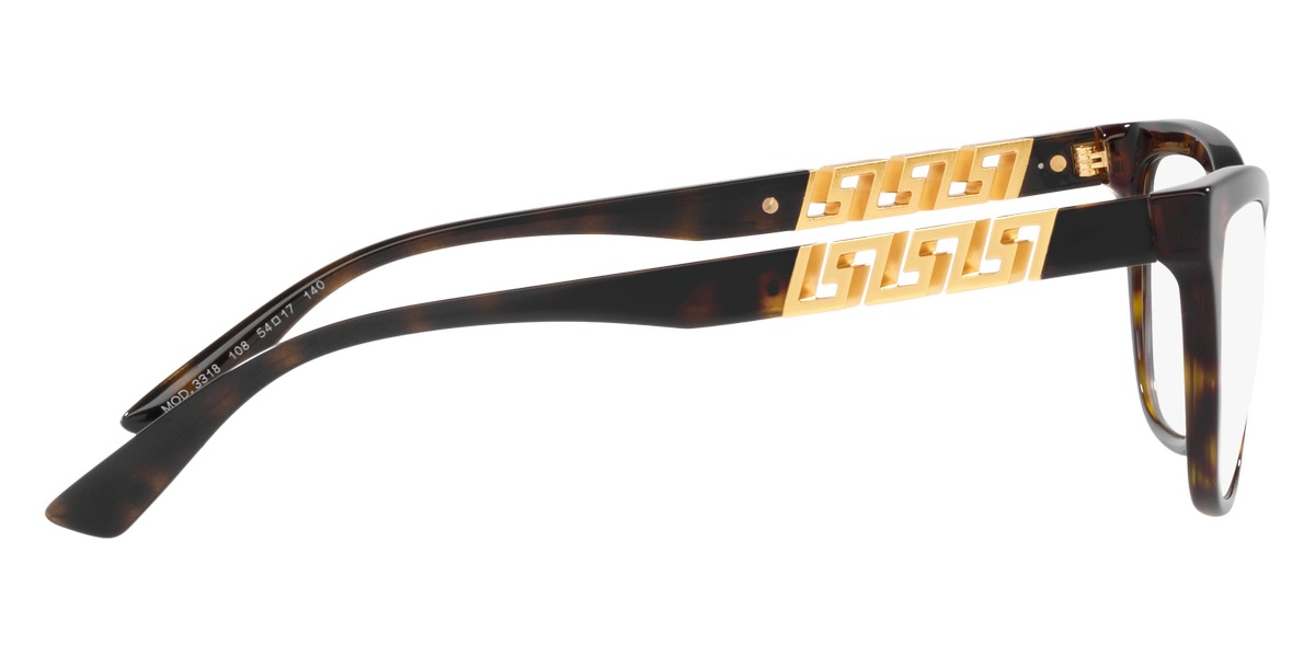 VERSACE EYEGLASSES - VE3318 108 52 - Havana