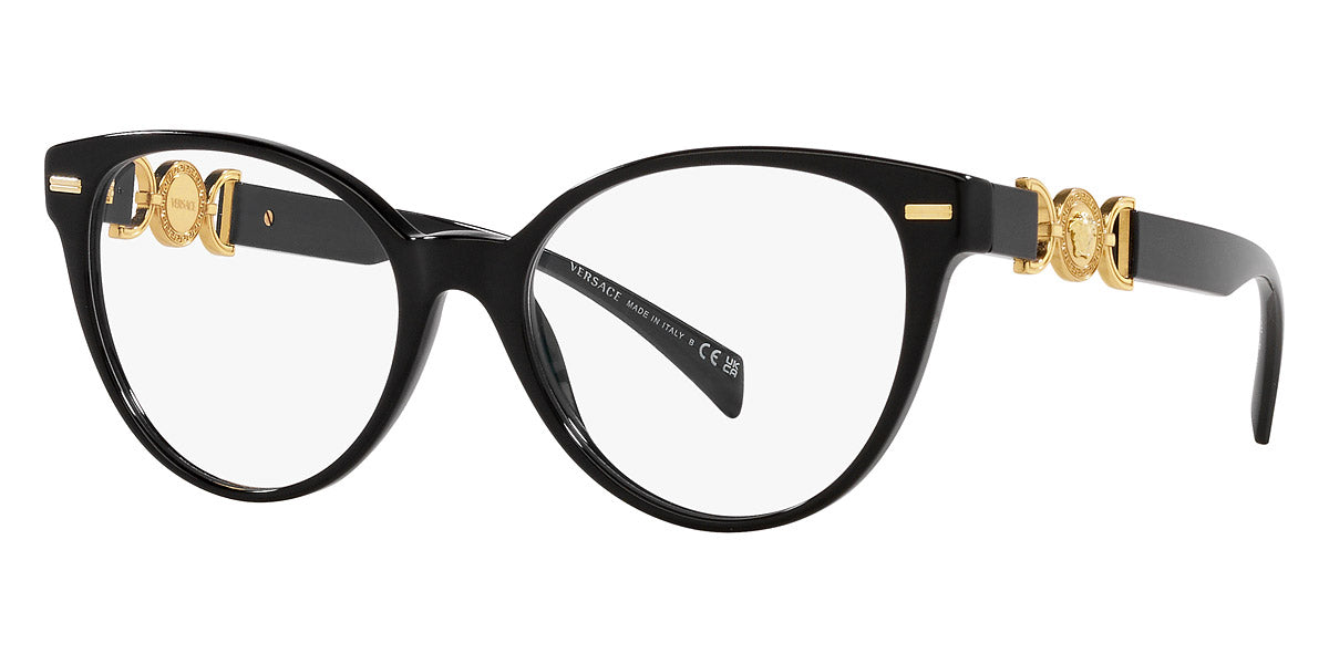 VERSACE EYEGLASSES - VE3334 GB1 53 - Black
