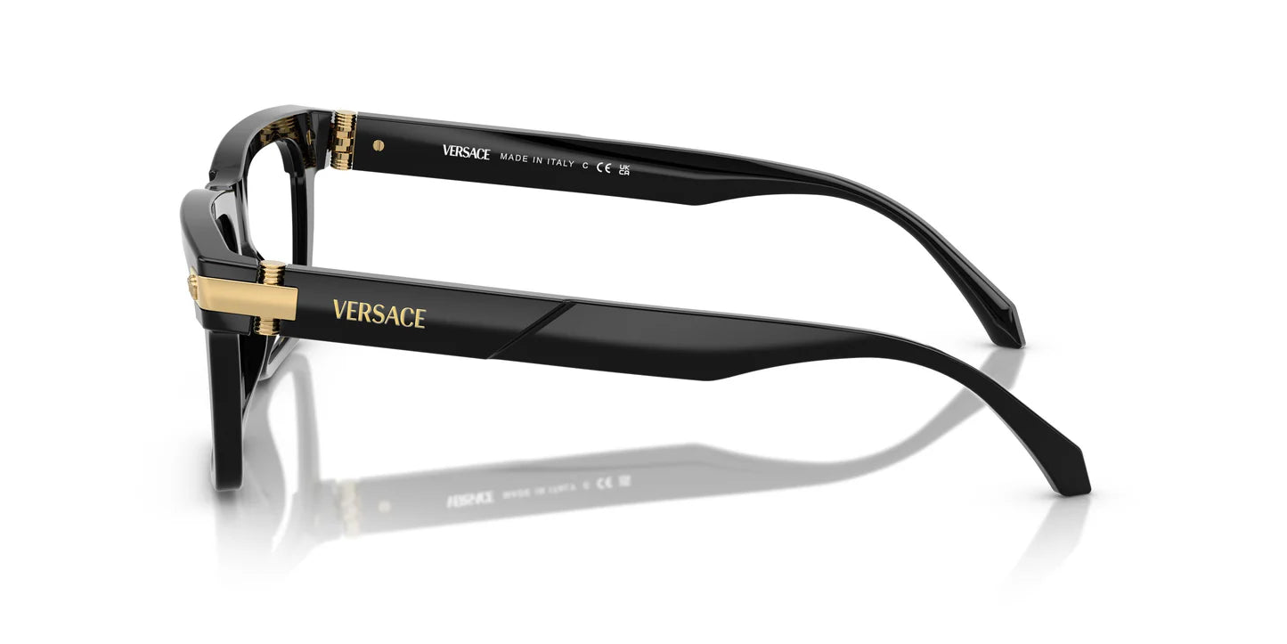 VERSACE EYEGLASSES - VE3354 GB1 53 - Black