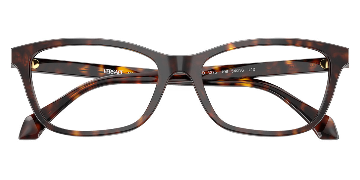 VERSACE EYEGLASSES - VE3375 108 52 - Dark Havana