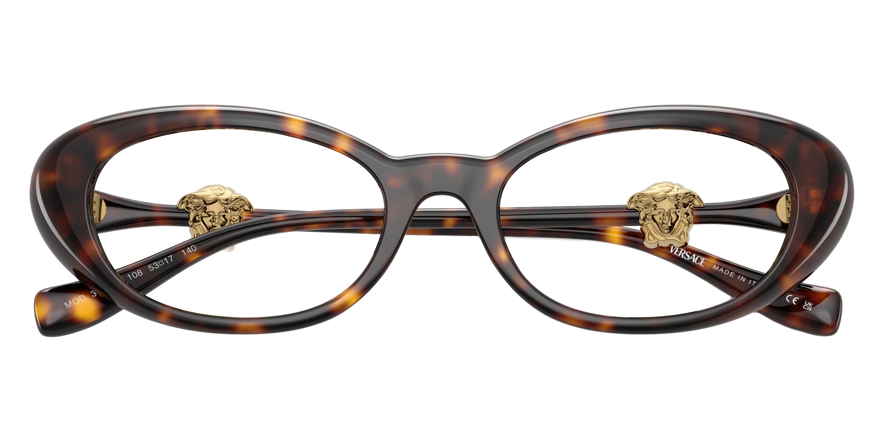 VERSACE EYEGLASSES - VE3381U 108 50 - Havana