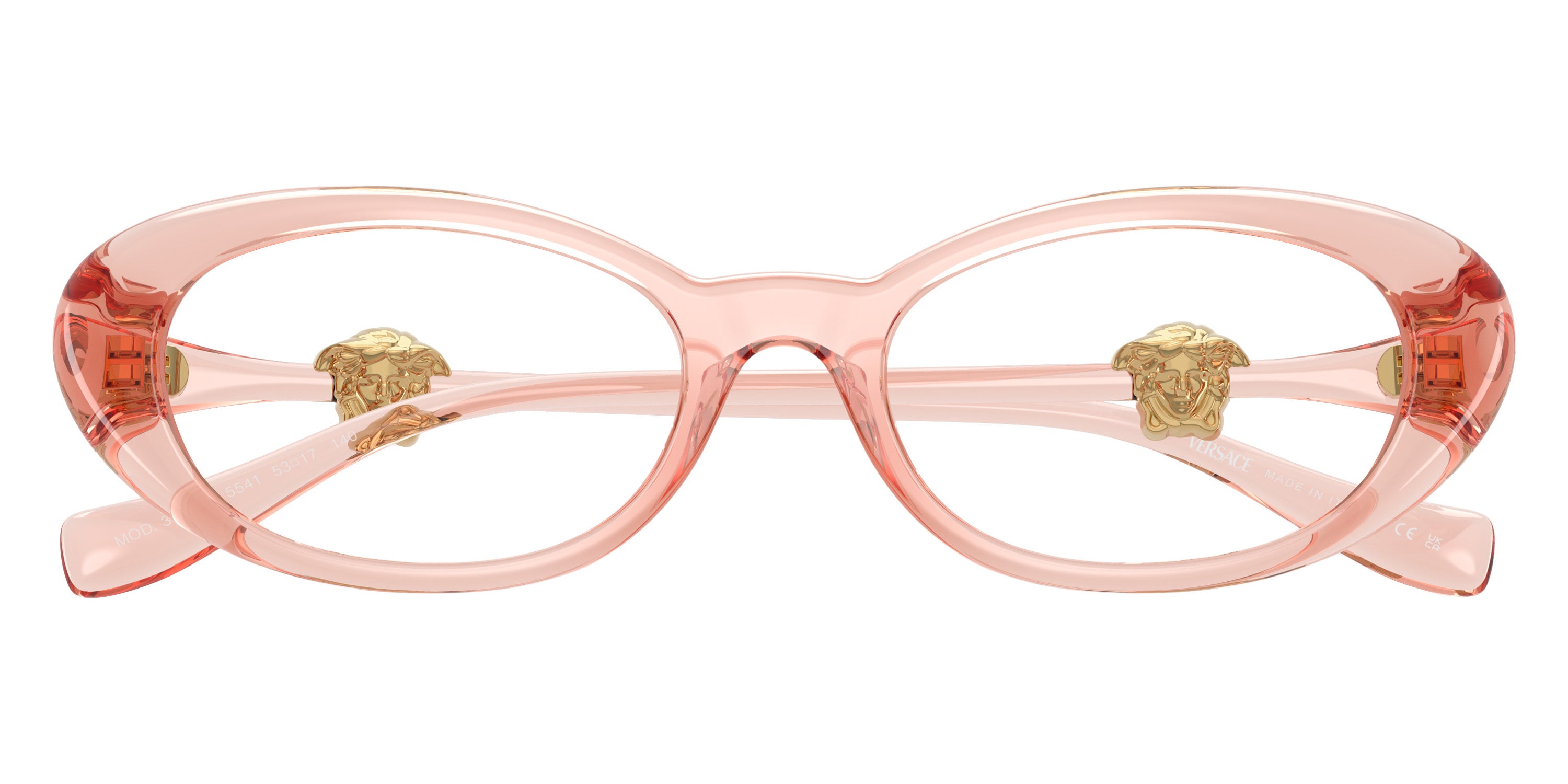 VERSACE EYEGLASSES - VE3381U 5541 52 - Transparent Rose