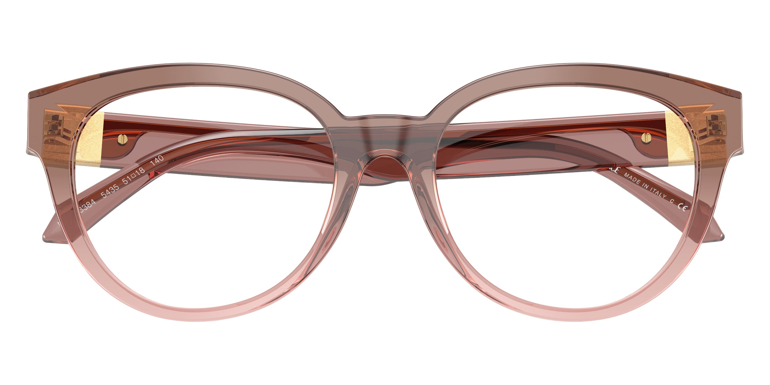 VERSACE EYEGLASSES - VE3384 5435 51 - Brown Gradient Rose
