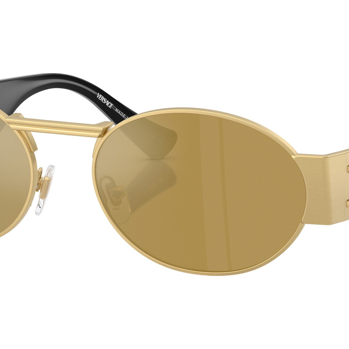 Versace VE2264 10025A Oval Sunglasses – Gold/Brown Gold Mirror Versace VE2264 100287 Matte Gold Sunglasses for Men and  main image 2