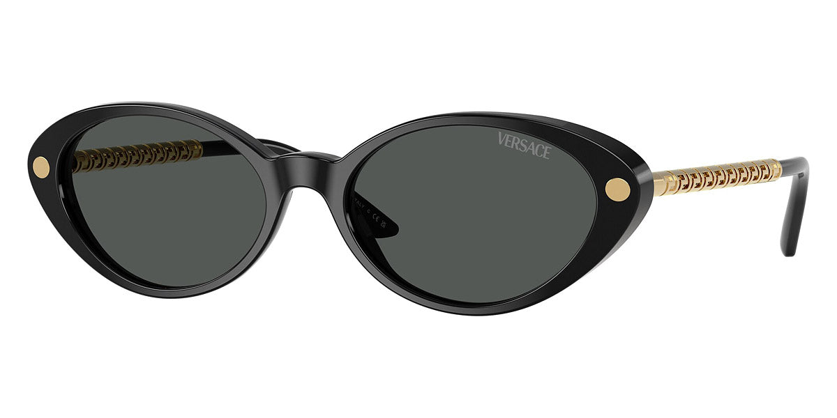 VERSACE SUNGLASSES TUBULAR GRECA OVAL VE4469 GB1/87 54 - Black