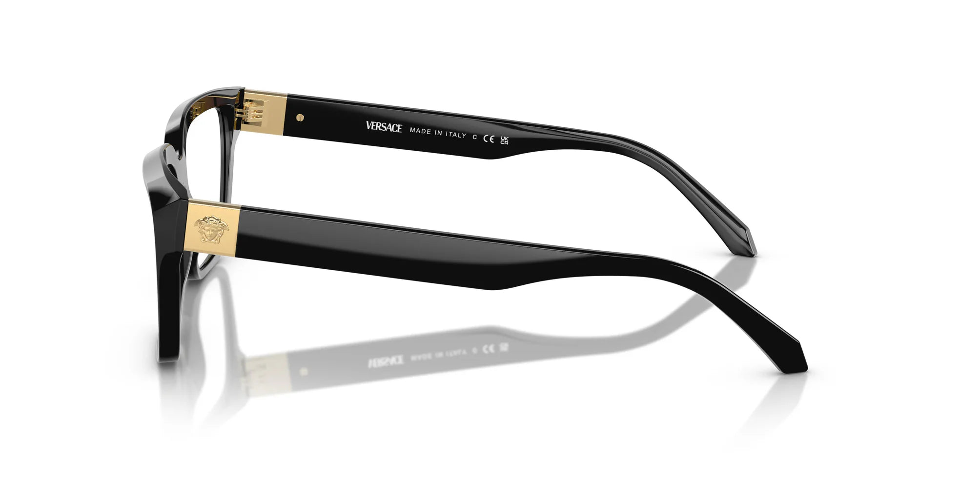 VERSACE EYEGLASSES - VE3357 GB1 53 - Black